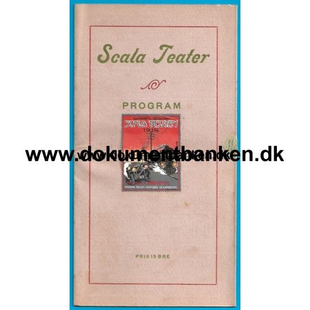 Scala Teatret Scala Revyen Program 1914