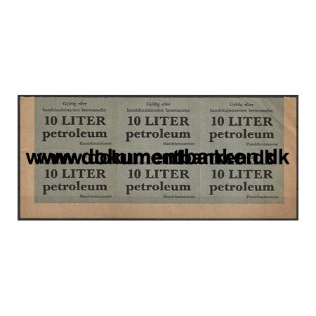 Rationeringsmrker 10 L. Petroleum Danmark