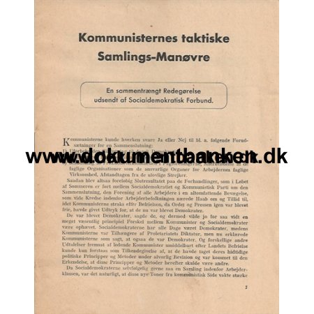 Kommunisternes taktiske Samlings-Manvre Publikation