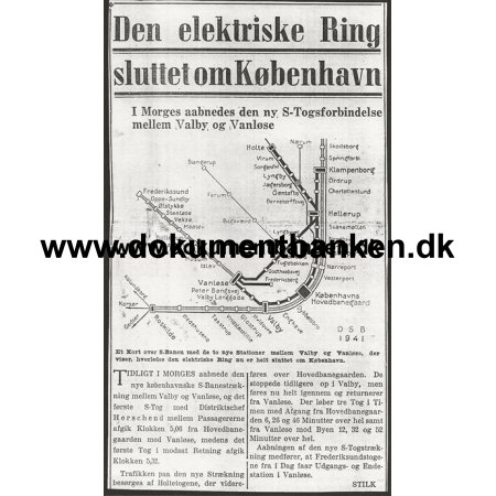 Den tidlige Ringbane Aftenposten d. 23 september 1941