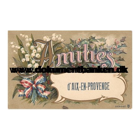 Amities d'Aix-en Provence. Carte Postale