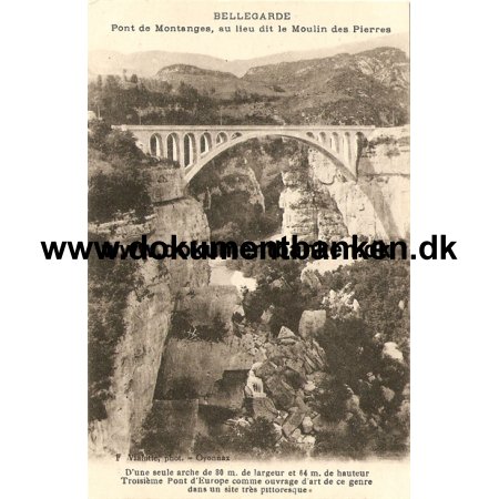 Bellegarde-sur-Valserine. Pont de Montages. Carte Postale