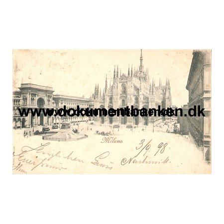 Milano. Katedralen Il Duomo. Carte Postale. 1898