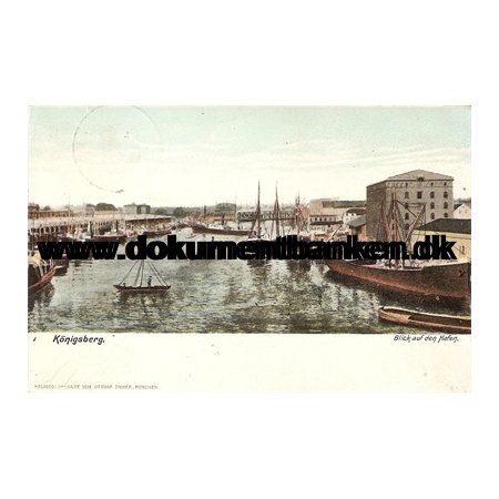 Kaliningrad. (Knigsberg) Blick auf den Hafen. Postkarte. 1910