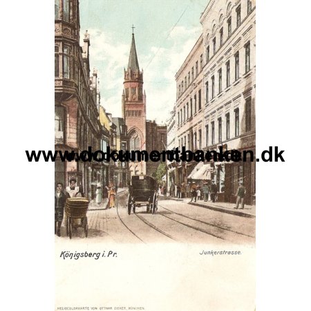 Kaliningrad. (Knigsberg) Junkerstrasse. Postkarte. 1910