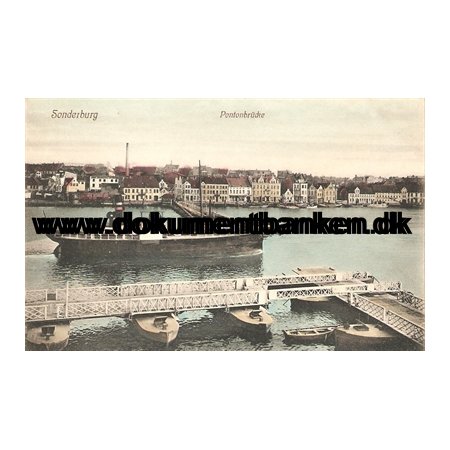 Snderborg, Pontonbroen. Post kort 1911