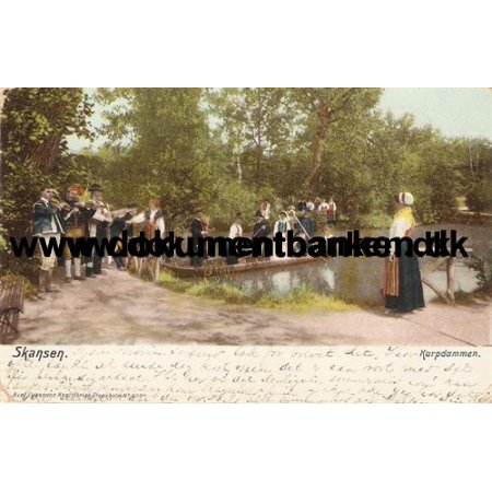Stockholm. Skansen. Karpdammen. Vykort. 1903