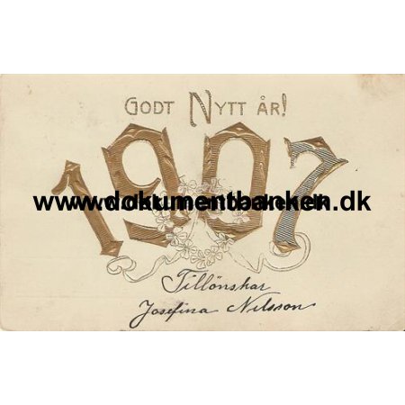 Godt Nytt r. 1907. Sverige. Vykort