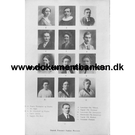 Dansk Forenet Sudan Mission. Kort fra ca. 1915