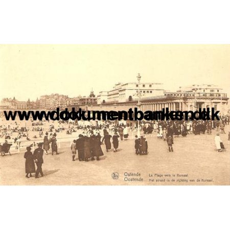 Oostende La Plage vers le Kursaal Belgien Postkort