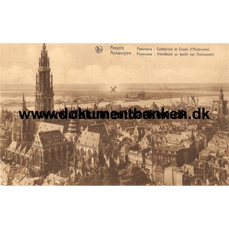 Antwerpen (Anvers) Panorama. Carte Postale