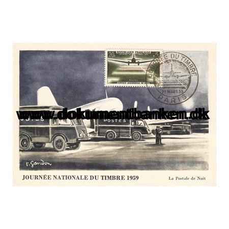Journee Nationale Du Timbre 1959. Frankrig. Carte Postale