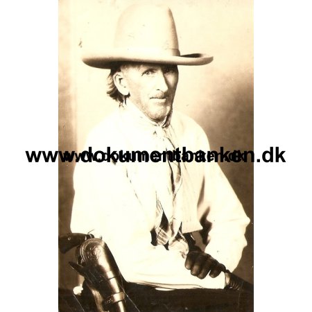 Cowboy med sin sekslber, Fotokort, ubrugt