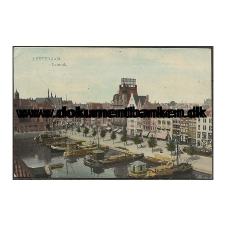 Damrak Amsterdam Holland Postkort