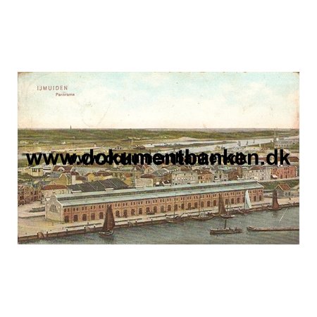 Ijmuiden, Holland, Panorama, Postkarte
