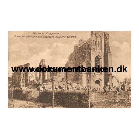 Langemark, Kirche in Langemark, Belgien, Feldpostkarte