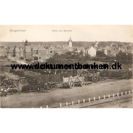 Burgsteinfurt, Blick vom Bahnhof, Postkarte