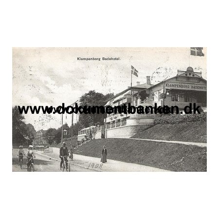 Badehotel, Klampenborg, Postkort, 28 Marts 1908