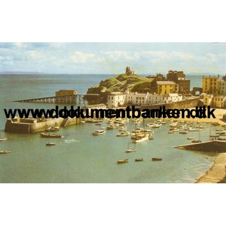 Tenby, The Harbour, England, Postkort, 1964