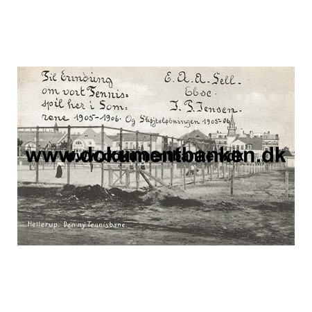 Hellerup, Den ny Tennisbane, Postkort