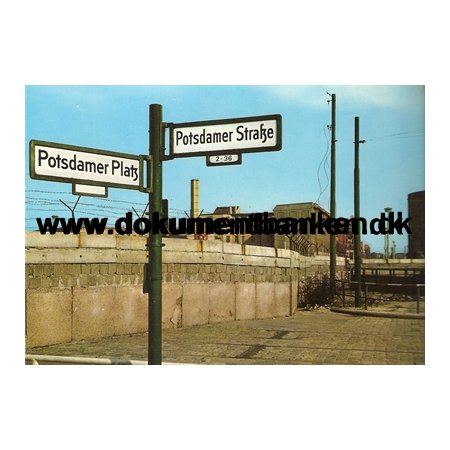 Berlinmuren, Potsdamer Platz, Potsdammer Strasse, Post Karte