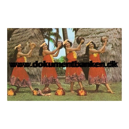 Kent Gihrard's Hula Nani Girls in Pahu Skirts, Hawaii, USA, Post Card