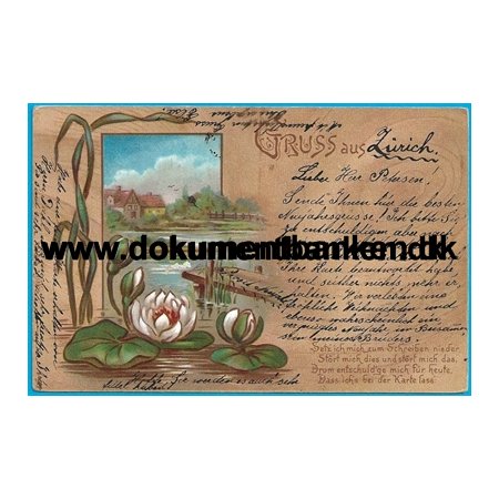 Grss aus Zrich Schweiz Postkort 1899