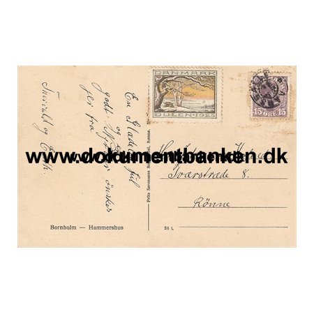 Aarsdale, Stjernestempel, Bornholm, Postkort