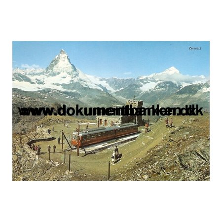 Zermatt, Bjergbane, Schweiz, Carte Postale