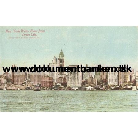 New York, Waterfront from Jersey City, Post Card