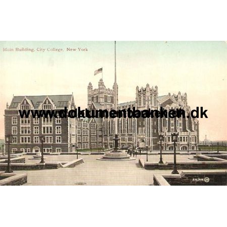 New York, City College, Main Building, Post Card