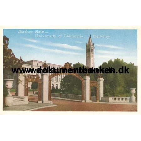 Berkeley, Sather Gate, University, Post Card