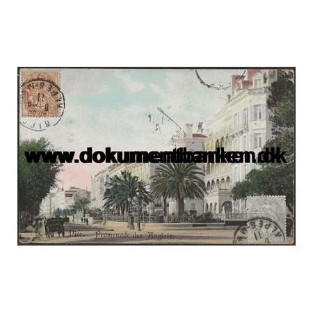 Promenade des Anglais Nice Frankrig til DWI Postkort 1911