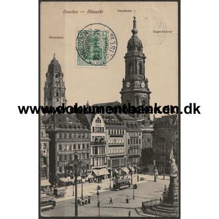 Dresden, Altmarkt, til Frederiksted, St. Croix, DWI, Postkort