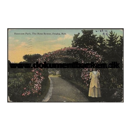 Hanscom Park, Omaha, Neb, USA til DWI, Postkort, 1911