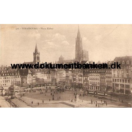 Strasbourg, Place Kleber, Postkort 1925