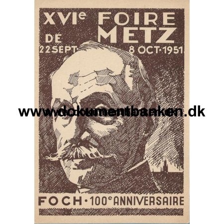Foch, 100 rs jubilum, Postkort, 4 oktober 1951