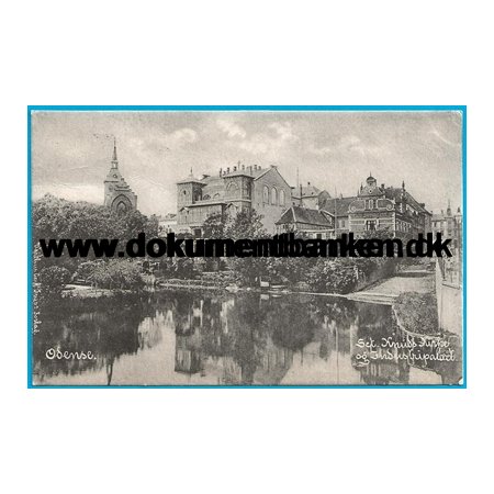 Odense, Sct. Knuds Kirke og Industripalet, Fyn, Postkort