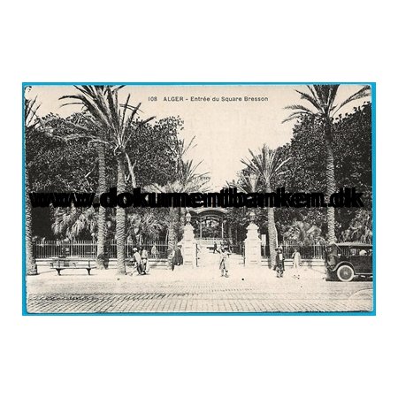 Alger, Entree du Square Bresson, Algeriet, Postkort