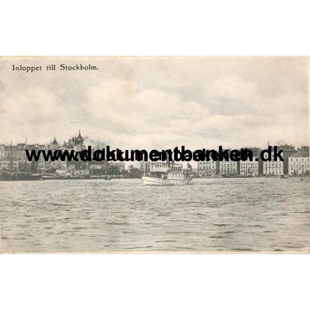 Stockholm, Inloppet, Postkort, 1910