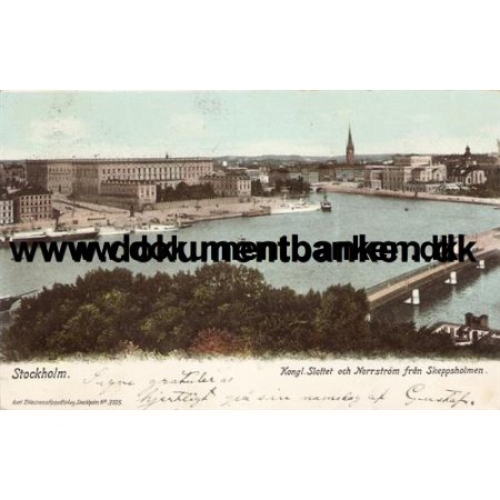Stockholm, Slottet, Postkort, 1902