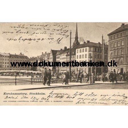 Stockholm, Kornhamnstorg, Postkort, 1903