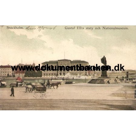 Stockholm, Nationalmuseum, Postkort, 1906