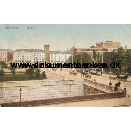 Stockholm, Norrbro, Postkort, 1915
