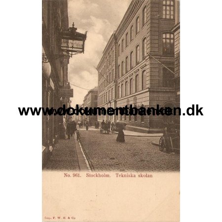 Stockholm, Tekniska Skolan, Postkort