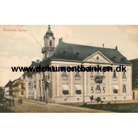 Kalmar, Riksbanken, Sverige, Postkort, 1912