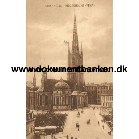 Stockholm, Riddarsholmkyrkan, Postkort, 1909