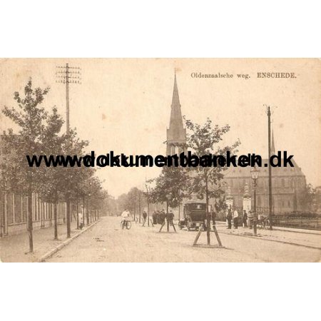 Enschede, Oldenzaalsche weg, Holland, Postkort, 1912