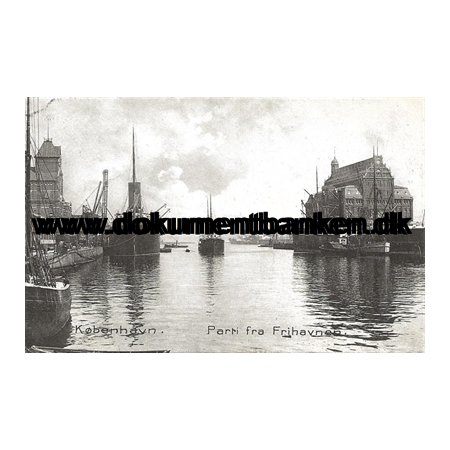 Kbenhavn, Parti fra Frihavnen, Postkort, 1906