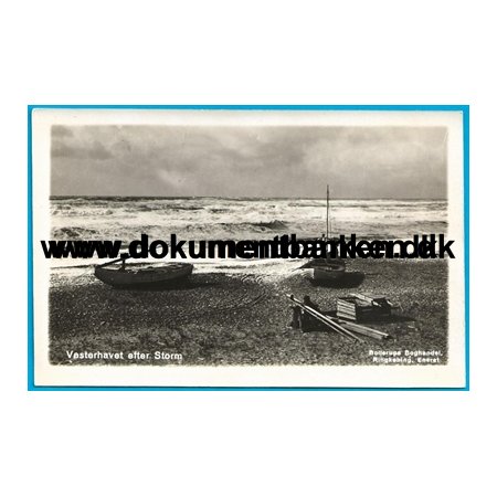Vesterhavet efter Storm, Ringkbing, Postkort